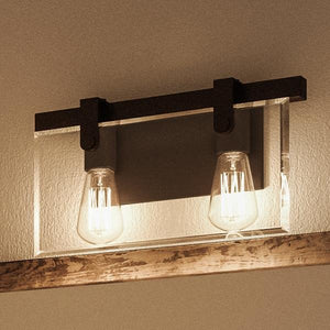 A gorgeous Urban Ambiance UHP2452 Modern Farmhouse lighting fixture, 8-3/8"H x 14-7/8"W, Olde Bronze Finish, Bristol Collection