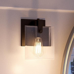 A Modern Farmhouse lighting fixture with a gorgeous lamp.