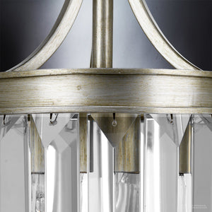 A close up of a beautiful UHP2461 Crystal Pendant lamp, 11-1/4