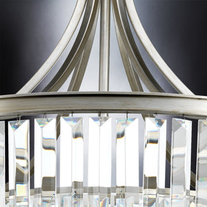 A gorgeous lighting fixture, the UHP2465 Crystal Crystal Chandelier features clear crystals hanging from it, creating a unique ambiance.
