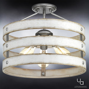 A beautiful lighting fixture from the Adelaide Collection, the Urban Ambiance UHP2471 Modern Farmhouse Chandelier combines luxury with a white finish and wooden slats.