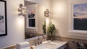 A gorgeous bathroom with a UHP2481 Modern Farmhouse Bath / Wall Light, 12