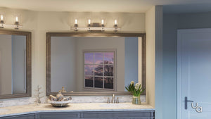 An Urban Ambiance bathroom with two unique UHP2487 Modern Farmhouse Bath Fixtures.