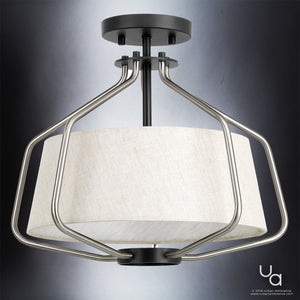 An Urban Ambiance UHP2497 Mid-Century Modern Industrial Chandelier / Ceiling Fixture, 13-1/4