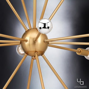 A beautiful lighting fixture, the UHP2523 Modern Chandelier in Brushed Bronze Finish from the Baltimore Collection by Urban Ambiance.