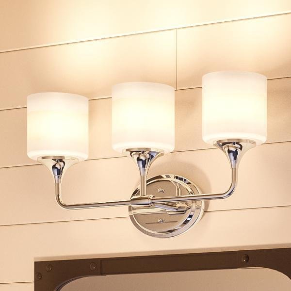 UHP2571 Contemporary Bathroom Vanity Light, 11.125"H x 23.875"W, Polished Chrome Finish, Coventry Collection