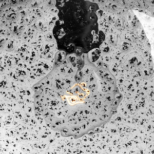 A close-up of the UHP2580 Vintage Pendant from Urban Ambiance’s Birmingham Collection, featuring a charcoal finish and exposed filaments behind a condensation-covered globe, with scattered dark specks adding to its vintage-inspired charm.