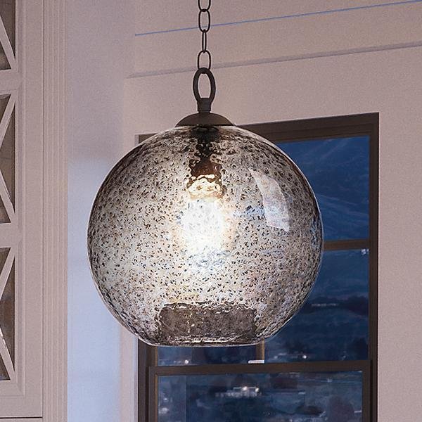 UHP2580 Vintage Pendant, 14"H x 11-3/4"W, Charcoal Finish, Birmingham Collection