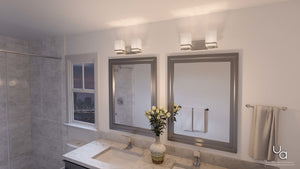 A beautiful 3D rendering of a luxury UHP2600 Transitional Bathroom Vanity Light, 6.5