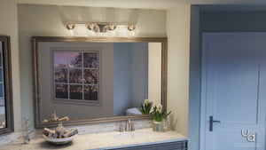 A luxury bathroom with two UHP2622 Modern Bath Fixtures, 6-3/4