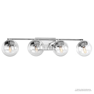 A gorgeous Urban Ambiance UHP2622 Modern Bath Fixture with three glass globes.