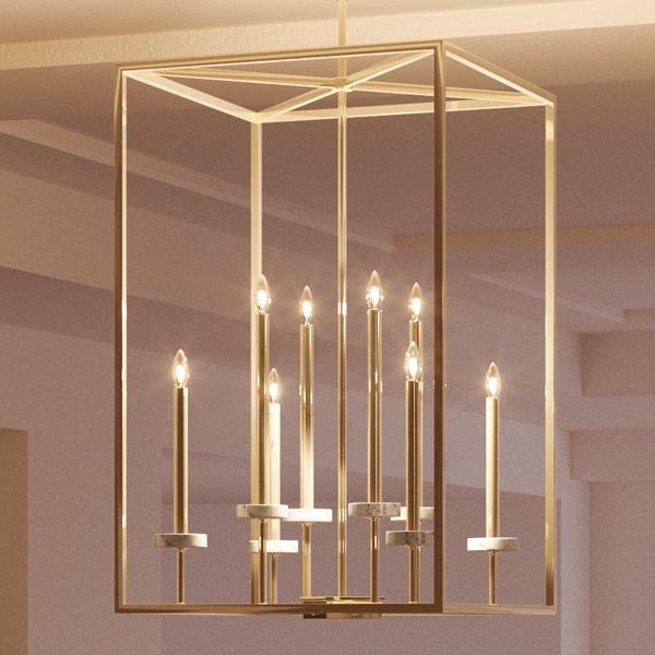 UHP2634 Cosmopolitan Chandelier, 30-1/2"H x 20"W, Palladian Gold Finish, Oxford Collection