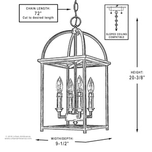 A unique and luxury lighting fixture: Urban Ambiance UHP2654 Moroccan Hall & Foyer lantern light fixture with an Olde Bronze Finish from the Mackay Collection.