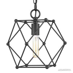 A beautiful pendant lamp with a geometric shape.