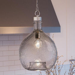 A beautiful lighting fixture, the Urban Ambiance UHP2772 Modern Farmhouse Pendant, 20-3/8"H x 13"W, Brushed Nickel Finish from the Hobart Collection,