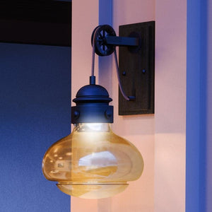 A luxury pendant lamp with a glass bulb.