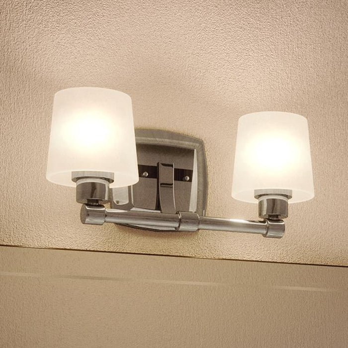 UHP2870 Luxe Industrial Bathroom Vanity Light, 7-1/4" x 14-1/2", Chrome Finish, Northampton Collection