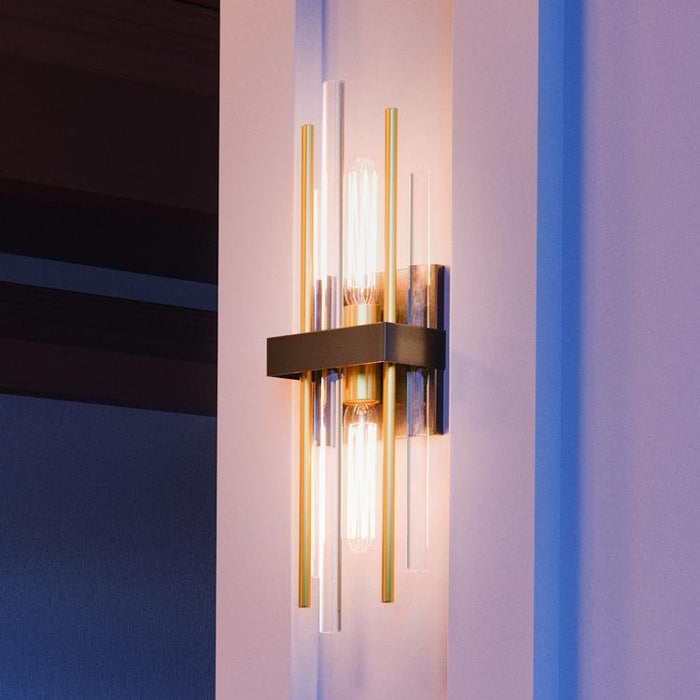UHP2951 Modern Wall Sconce, 23" x 6-3/8", Midnight Black Finish, Patrai Collection