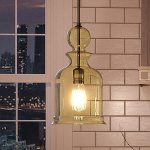 An UHP3045 Modern Farmhouse Farmhouse Pendant Light, 16-1/2" x 9", Olde Bronze Finish, Dundee Collection by Urban Ambiance, a unique lighting