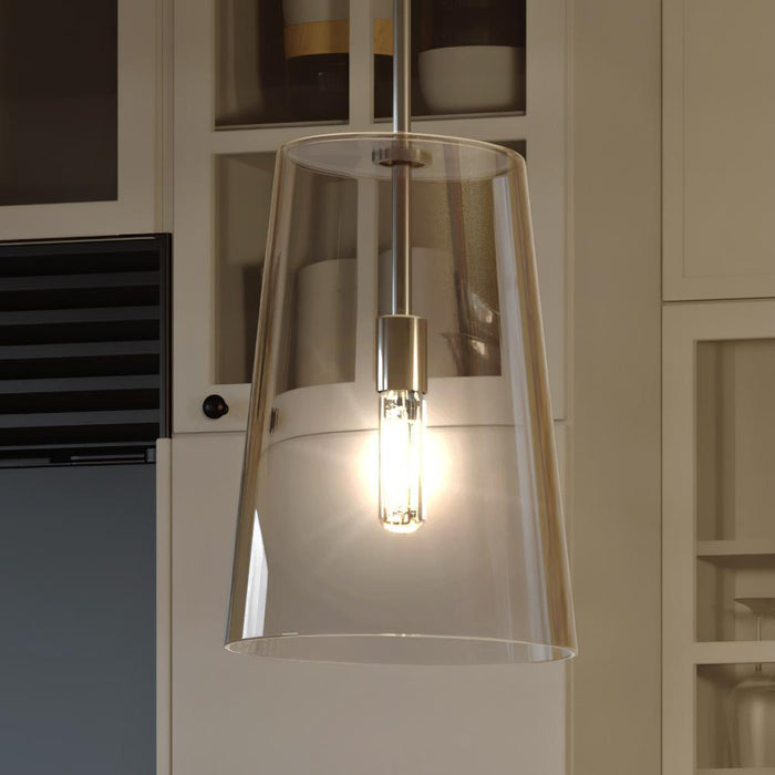 UHP3091 Colonial Pendant Light, 15.875"H x 10.5"W, Polished Nickel Finish, Tustin Collection