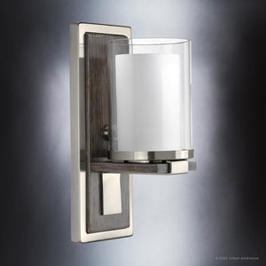 An UHP3160 Contemporary Wall Lights with a unique glass candle holder.