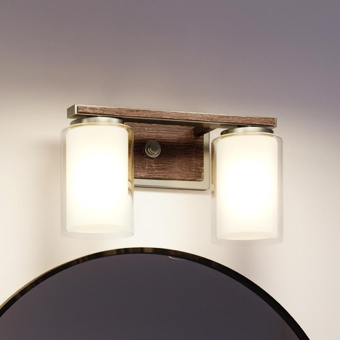UHP3170 Contemporary Bath Vanity Light, 7.625"H x 13.875"W, Brushed Nickel Finish, Evanston Collection
