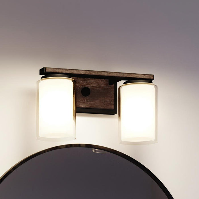 UHP3171 Contemporary Bath Vanity Light, 7.625"H x 13.875"W, Olde Bronze Finish, Evanston Collection