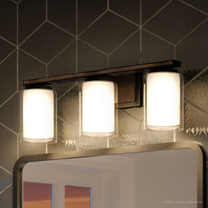 An Urban Ambiance UHP3181 Beautiful Bath Vanity Light, 7.75"H x 24"W, Olde Bronze Finish.