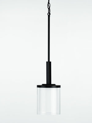 A unique and beautiful lighting fixture, the UHP3201 Contemporary Pendant Light from the Evanston Collection by Urban Ambiance boasts a clear glass shade.
