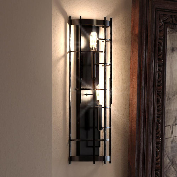 UHP3233 Electic Wall Light, 22"H x 8"W, Midnight Black Finish, Springdale Collection