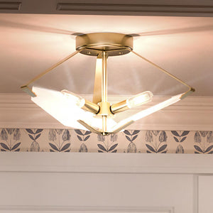 A beautiful Urban Ambiance UHP3242 Cosmopolitan Ceiling Light with a unique floral pattern on the ceiling.