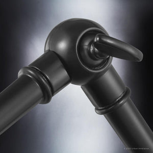 A close up of a black UHP3321 Traditional Wall Light with a handle, from the Urban Ambiance Pawtucket Collection.