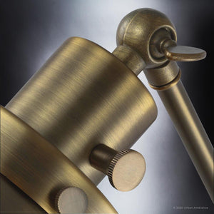 A close up of a unique lighting fixture, the UHP3322 Traditional Wall Light by Urban Ambiance.
