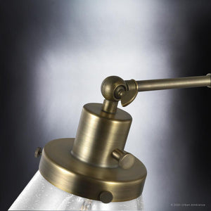 A beautiful UHP3332 Traditional Wall Light with a glass shade, from the Pawtucket Collection in Olde Brass Finish, made by Urban Ambiance.