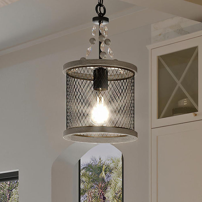 UHP3381 Provincial Pendant Light, 15.625"H x 8.5"W, Olde Bronze Finish, Layton Collection