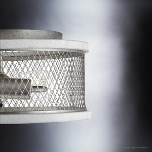 A gorgeous lighting fixture from the Layton Collection, featuring an Urban Ambiance UHP3391 Provincial Ceiling Light with a wire cage in an Olde Bronze finish.
