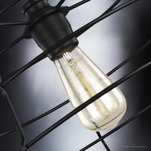 A gorgeous Urban Loft Pendant Light in Midnight Black Finish from the Franklin Collection.