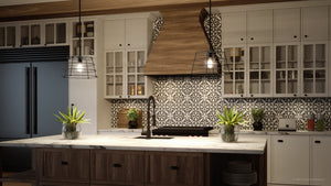 An image of a gorgeous kitchen with the UHP3431 Urban Loft Pendant Light from the Franklin Collection by Urban Ambiance.