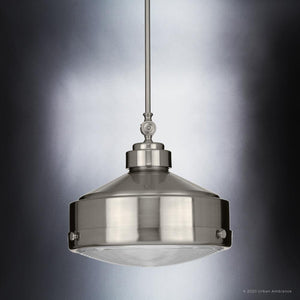 A gorgeous Urban Loft Pendant Light with a glass shade.