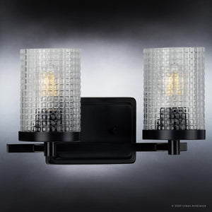 A luxury bathroom light fixture with two UHP3631 Traditional Bath Vanity Light, 7.75