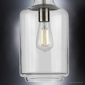 An UHP3700 Industrial Chic Pendant Light, a beautiful and luxury lighting fixture with a light bulb inside.