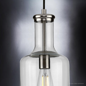 An unique lighting fixture from the Eagan Collection by Urban Ambiance, with a metal base.