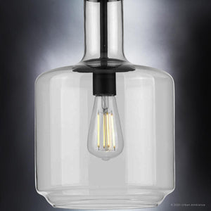 An UHP3711 Industrial Chic Pendant Light with a black base and the brand name Urban Ambiance.