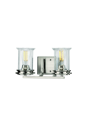 An unique French Country bath vanity light with clear glass.