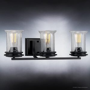 Three UHP3761 French Country Bath Vanity Light, 7.25