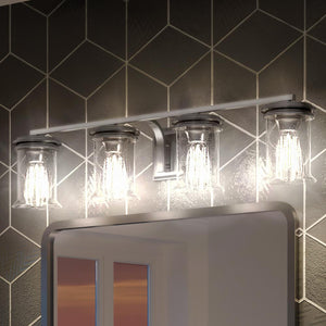 A bathroom with a beautiful Urban Ambiance UHP3770 French Country Bath Vanity Light, 7.25