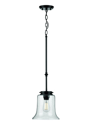 A unique French Country pendant light with a midnight black finish from the Missoula Collection by Urban Ambiance.