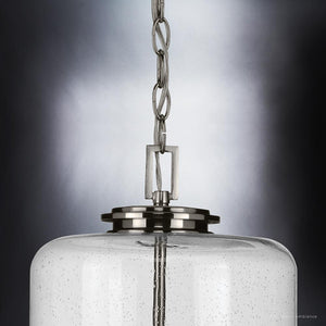 An UHP3820 French Country luxury pendant light with a metal chain.