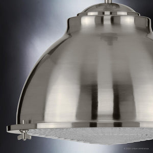 A gorgeous Urban Loft pendant light with a black background.