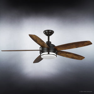 A Unique Urban Ambiance UHP9001 Modern Indoor or Outdoor Ceiling Fan, 15.6